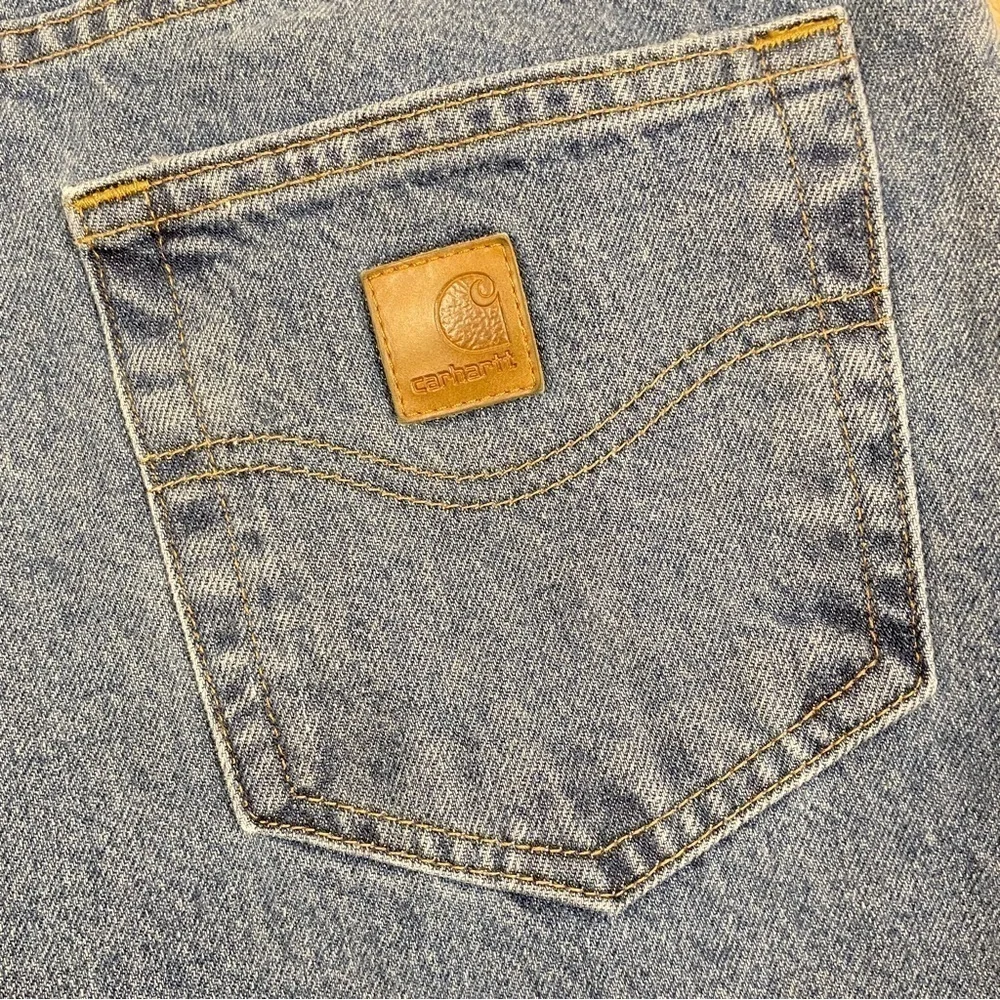 Carhartt Men’s Gray Denim Relaxed Fit Work Jeans B460 DPS 46X30 Workwear